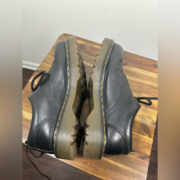 Vintage 90s DR MARTENS Men's Size 9 England Black Nappa Oxford Shoes Doc Y2k EUC - Picture 2 of 11